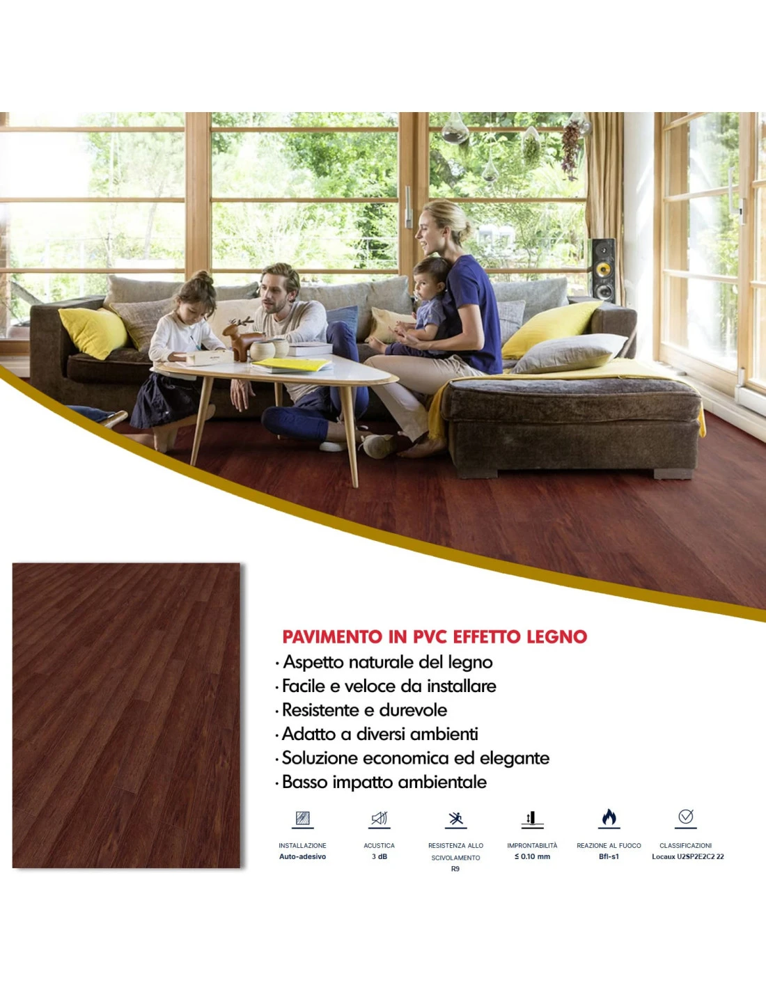 Pavimento Pvc Adesivo Effetto Legno - Listoni Finto Parquet Laminato 15.2x91.4cm Spessore 2.0mm Pacchi Da 2.20mq 6 Pavimento Pvc Adesivo Effetto Legno - Listoni Finto Parquet Laminato 15.2x91.4cm Spessore 2.0mm Pacchi Da 2.20mq - immagine 4