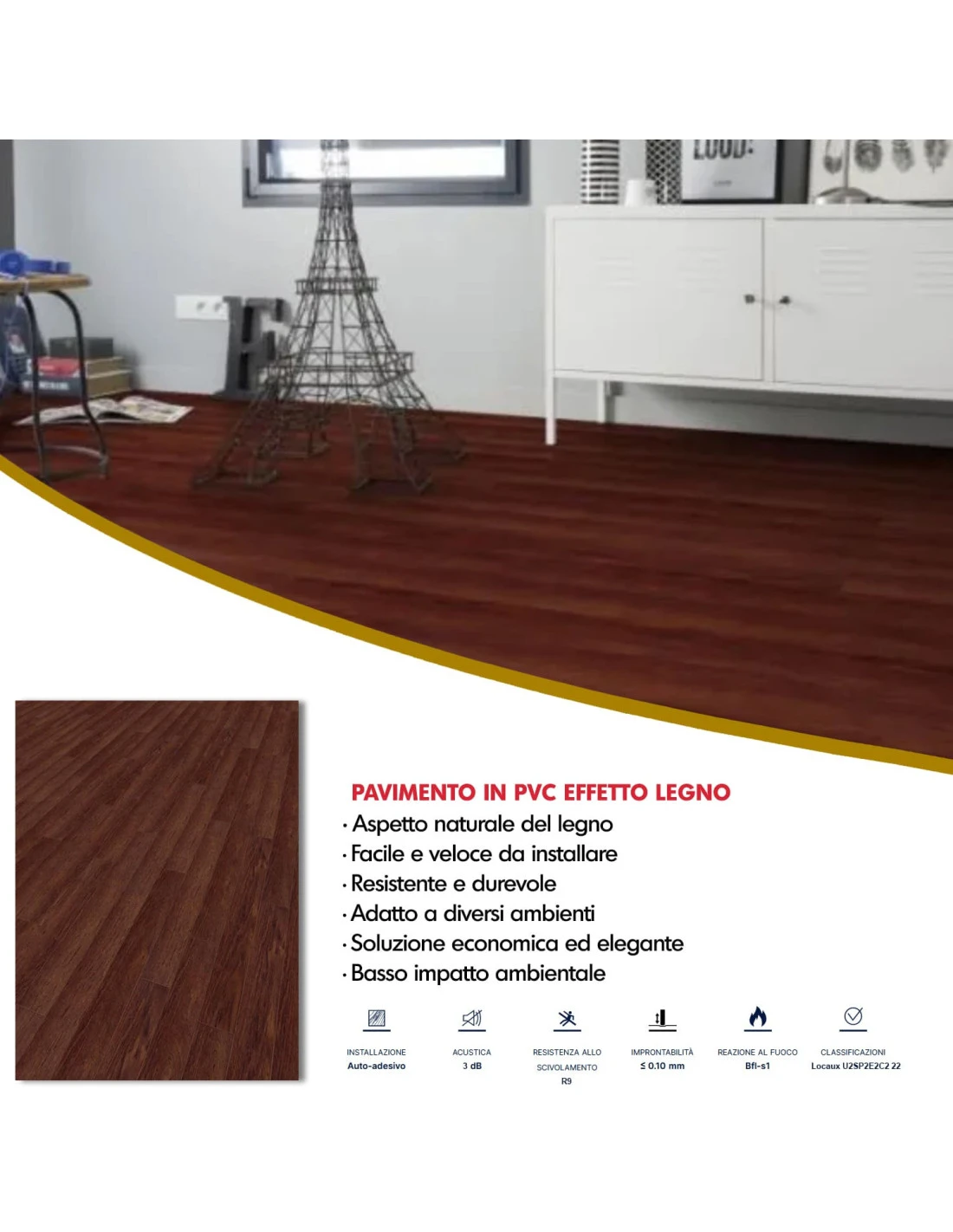 Pavimento Pvc Adesivo Effetto Legno - Listoni Finto Parquet Laminato 15.2x91.4cm Spessore 2.0mm Pacchi Da 2.20mq 8 Pavimento Pvc Adesivo Effetto Legno - Listoni Finto Parquet Laminato 15.2x91.4cm Spessore 2.0mm Pacchi Da 2.20mq - immagine 6