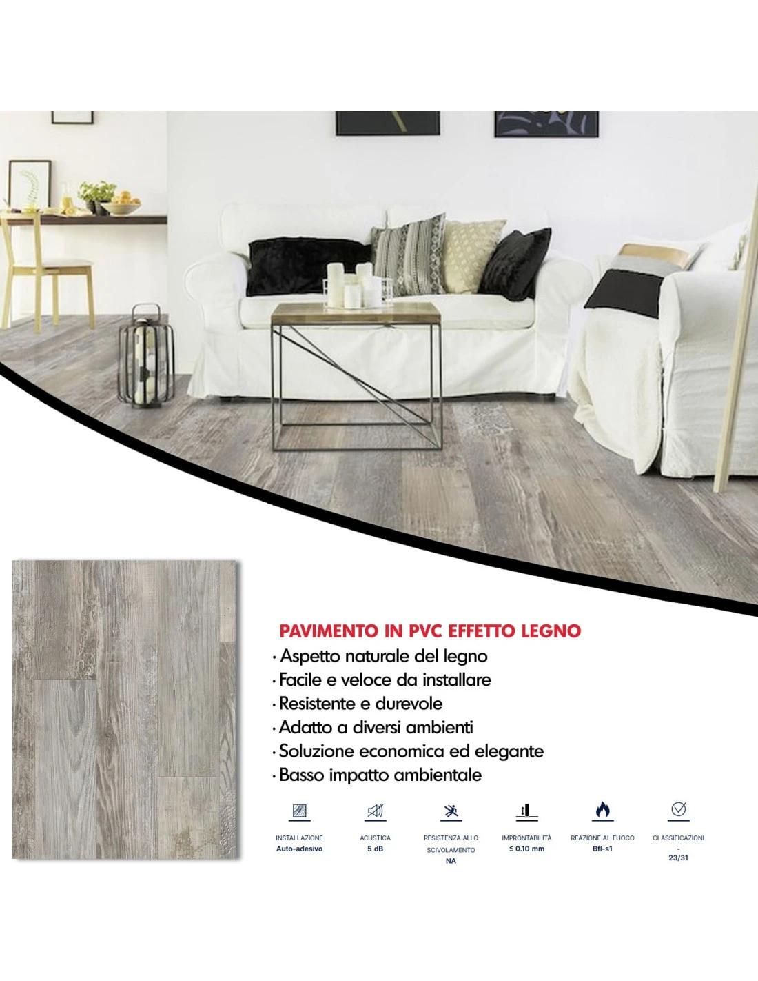 Pavimento Pvc Adesivo Effetto Legno - Listoni Finto Parquet Laminato 18.4x121.9cm Spessore 2.5mm Pacchi Da 2.47mq 10 Pavimento Pvc Adesivo Effetto Legno - Listoni Finto Parquet Laminato 18.4x121.9cm Spessore 2.5mm Pacchi Da 2.47mq - immagine 8