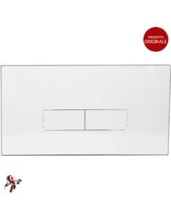 Placca Pucci Eco 2 Pulsanti Bianco Cod. 80179560