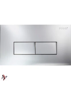 Placca Pucci Eco 2 Pulsanti Cromata Cod. 80130562