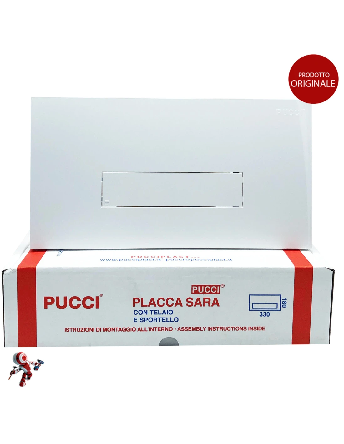 Placca Pucci Sara Bianca Cod. 80179660 4 Placca Pucci Sara Bianca Cod. 80179660 - immagine 2
