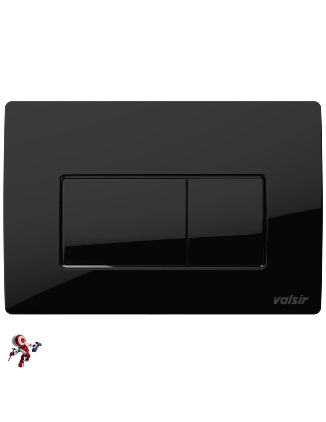 Placca Valsir Tropea 3 E Tropea S P1 VS0871302 Originale Nero Lucido 3 Placca Valsir Tropea 3 E Tropea S P1 VS0871302 Originale Nero Lucido
