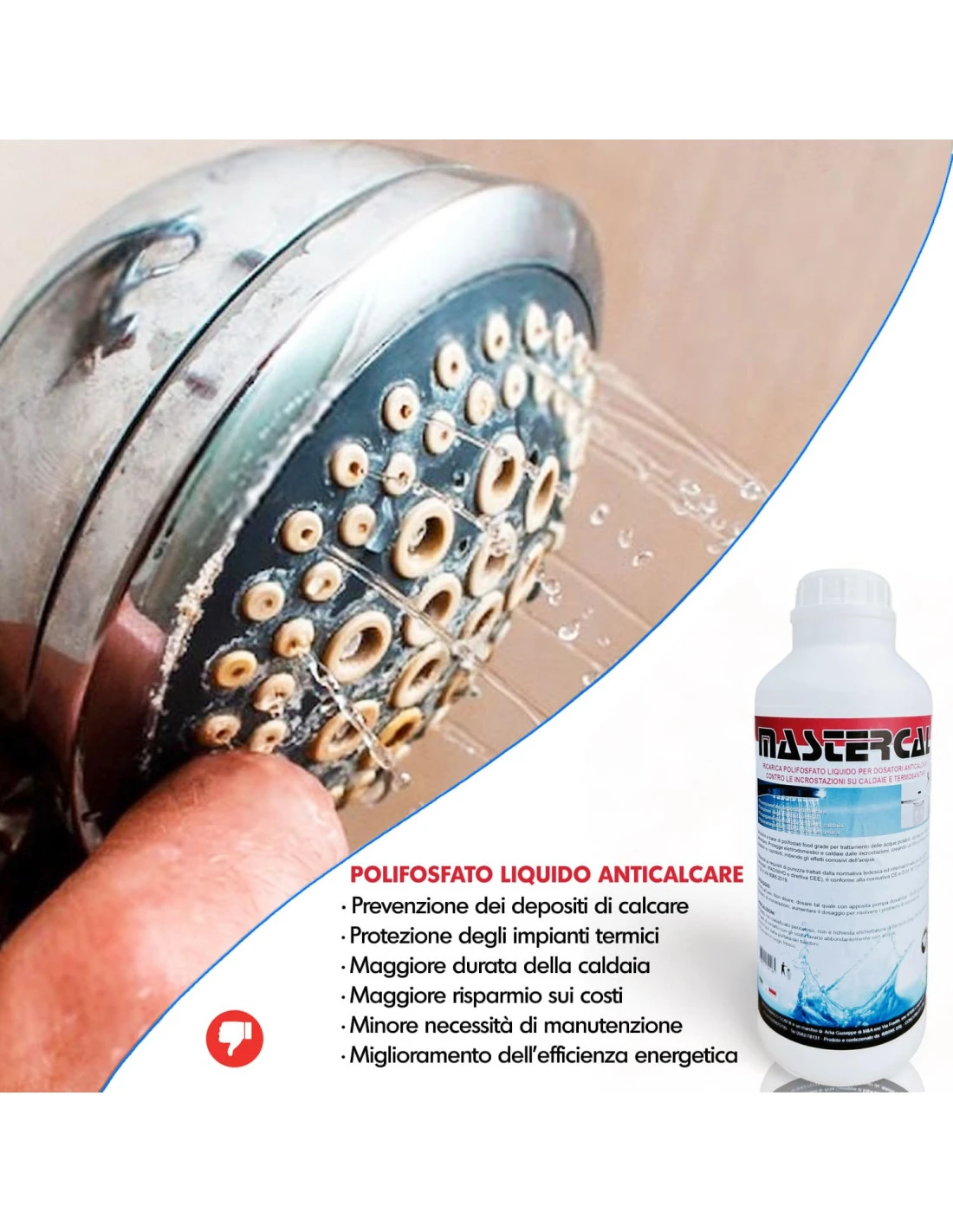 MASTERCAL Polifosfati Per Caldaia Ricarica Da 1 Litro - Polifosfato Liquido Anticalcare Per Dosatore 9 MASTERCAL Polifosfati Per Caldaia Ricarica Da 1 Litro - Polifosfato Liquido Anticalcare Per Dosatore - immagine 7