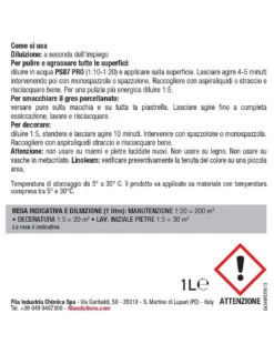 FILA PS87 PRO LT.5 Detergente Decerante Sgrassante -Vendite Masterbrico ps 87 detergente lt5 4