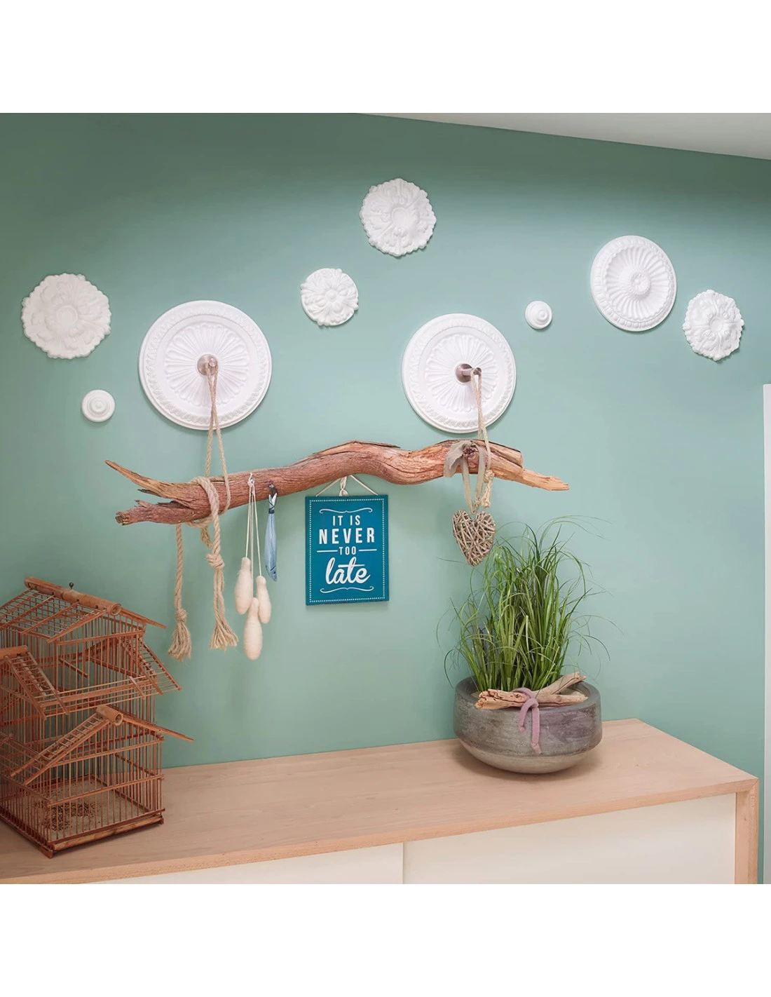 Rosone In Polistirolo Per Soffitto E Parete Mod. Annabelle Diam.32 Cm 6 Rosone In Polistirolo Per Soffitto E Parete Mod. Annabelle Diam.32 Cm - immagine 4