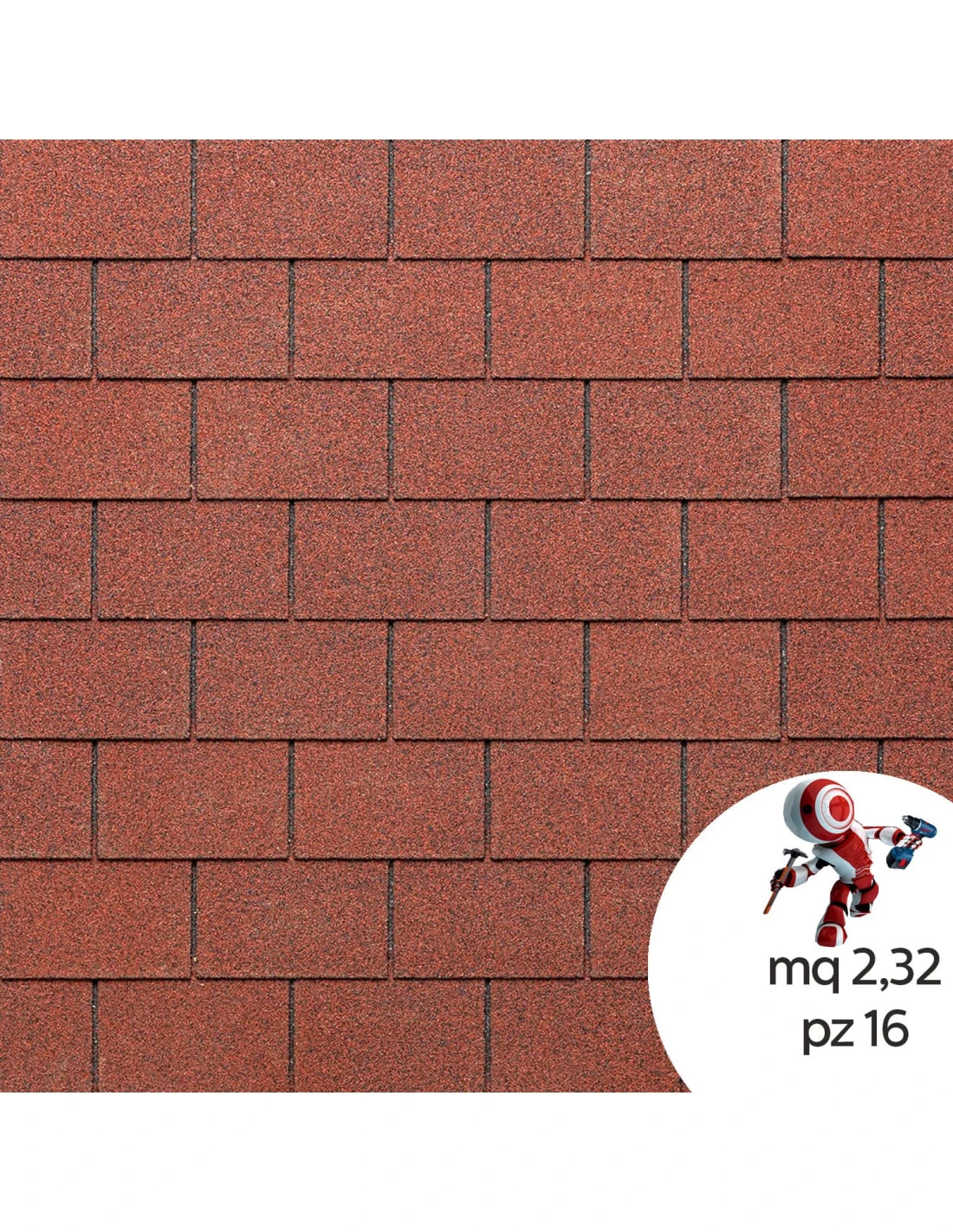 Tegola Canadese EcoRoof Rettangolare Bituminosa 2,32 Mq/pacco 16 Pezzi 2 Tegola Canadese EcoRoof Rettangolare Bituminosa 2,32 Mq/pacco 16 Pezzi