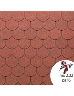 Tegola Canadese EcoRoof Traditional (tonda) Bituminosa 2,32 Mq/pacco 16 Pezzi