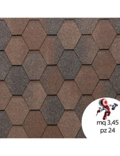 Tegola Canadese Premium Mosaik Bituminosa 3,45 Mq/pacco 24 Pezzi