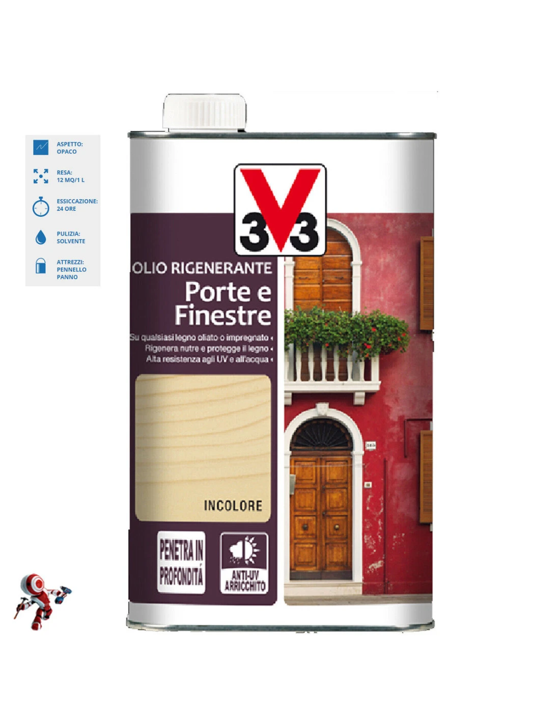 V33 Olio Rigenerante Porte E Finestre 500 Ml 3 V33 Olio Rigenerante Porte E Finestre 500 Ml